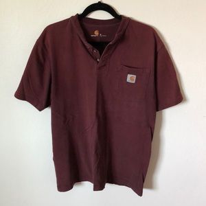 Men’s maroon Carhartt short sleeve